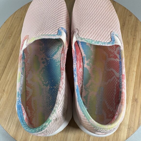 S Skechers Go Walk Shoes Women's‎ 8 Pink Slip On Comfort Walking Sneakers - Picture 5 of 8